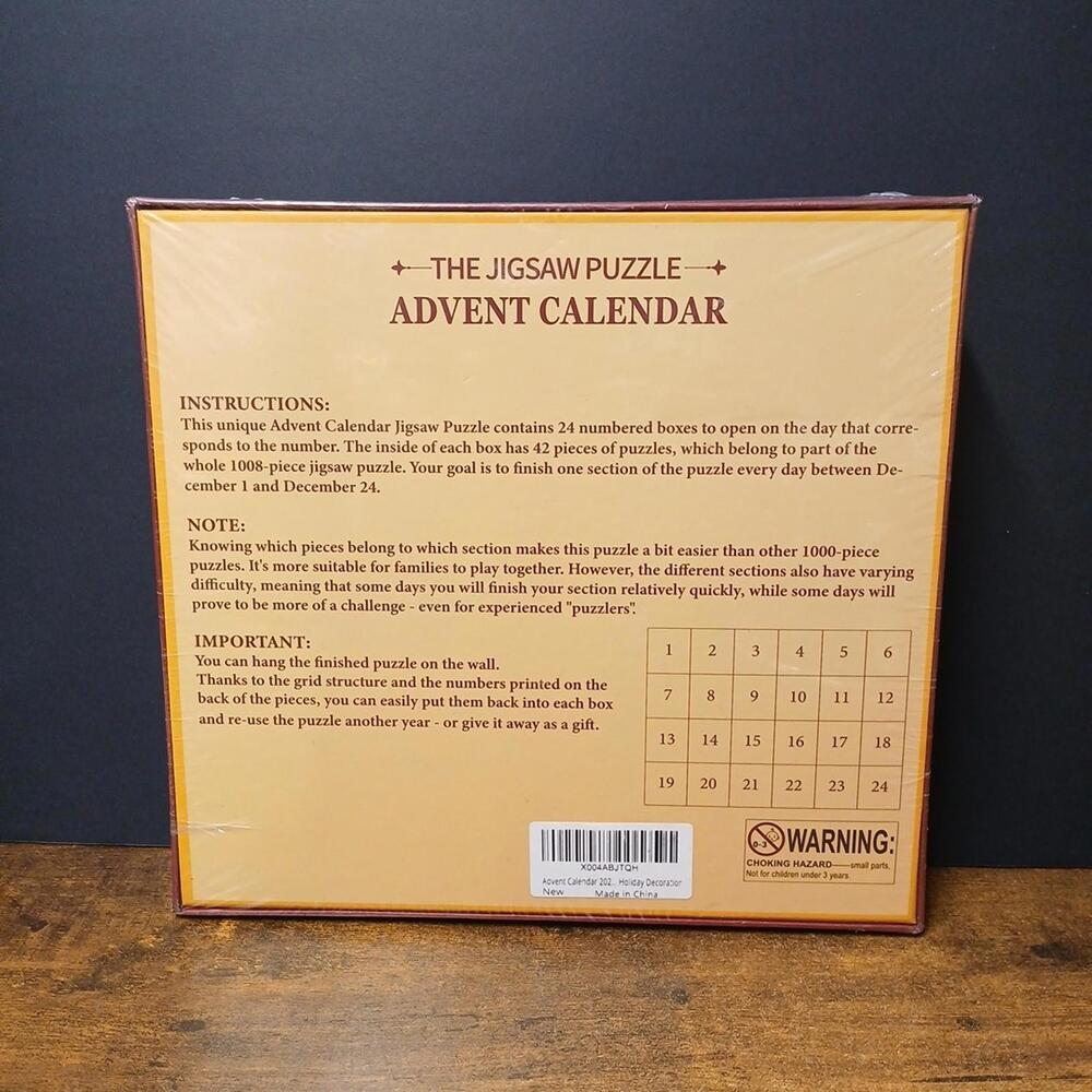 Merry Christmas Advent Calendar 1008 Jigsaw Puzzle 42 Pieces 24 Days W/ Poster - Picture 2 of 6